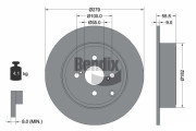 BDS1721 Brzdový kotouč BENDIX Braking