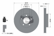 BDS1287 Brzdový kotouč BENDIX Braking