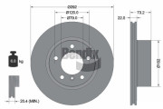 BDS1076HC Brzdový kotouč BENDIX Braking