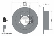 BDS1766 Brzdový kotouč BENDIX Braking