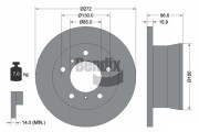 BDS1272 Brzdový kotouč BENDIX Braking