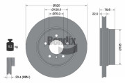 BDS1300 Brzdový kotouč BENDIX Braking
