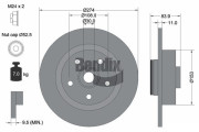 BDS1211 Brzdový kotouč BENDIX Braking