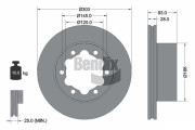 BDS1131 Brzdový kotouč BENDIX Braking