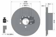 BDS2081 Brzdový kotouč BENDIX Braking