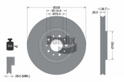BDS1857 Brzdový kotouč BENDIX Braking