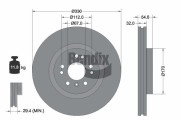 BDS1254HC Brzdový kotouč BENDIX Braking