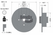 BDS1051 Brzdový kotouč BENDIX Braking