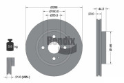 BDS1327 Brzdový kotouč BENDIX Braking