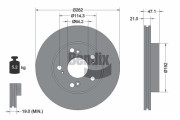 BDS1814 Brzdový kotouč BENDIX Braking