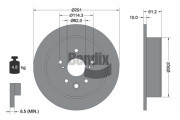 BDS1875 Brzdový kotouč BENDIX Braking