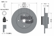 BDS1106 Brzdový kotouč BENDIX Braking