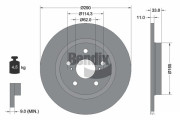 BDS1658 Brzdový kotouč BENDIX Braking