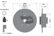 BDS1117 Brzdový kotouč BENDIX Braking