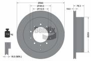 BDS1744 Brzdový kotouč BENDIX Braking