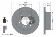 BDS1928 Brzdový kotouč BENDIX Braking