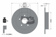 BDS1843 Brzdový kotouč BENDIX Braking