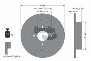 BDS1867 Brzdový kotouč BENDIX Braking