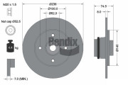 BDS1616 Brzdový kotouč BENDIX Braking