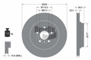 BDS1860HC Brzdový kotouč BENDIX Braking