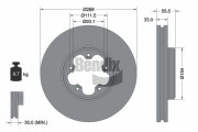 BDS1151 Brzdový kotouč BENDIX Braking