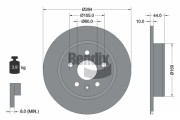 BDS1475 Brzdový kotouč BENDIX Braking