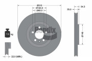 BDS1510HC Brzdový kotouč BENDIX Braking