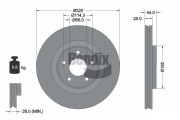 BDS1428 Brzdový kotouč BENDIX Braking
