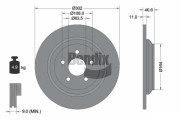 BDS1559 Brzdový kotouč BENDIX Braking