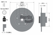 BDS1543 Brzdový kotouč BENDIX Braking