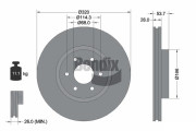 BDS1905 Brzdový kotouč BENDIX Braking