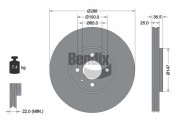 BDS1587 Brzdový kotouč BENDIX Braking