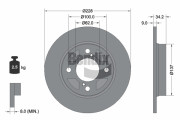 BDS2137 Brzdový kotouč BENDIX Braking