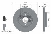 BDS1591 Brzdový kotouč BENDIX Braking