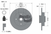 BDS1598 Brzdový kotouč BENDIX Braking