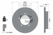 BDS2180 Brzdový kotouč BENDIX Braking