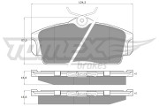 TX 12-92 Brzdové destičky TOMEX Brakes