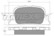 TX 13-71 Sada brzdových destiček, kotoučová brzda TOMEX Brakes