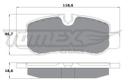 TX 17-81 Sada brzdových destiček, kotoučová brzda TOMEX Brakes