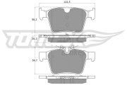 TX 18-16 Sada brzdových destiček, kotoučová brzda TOMEX Brakes