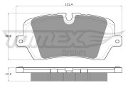 TX 18-34 Sada brzdových destiček, kotoučová brzda TOMEX Brakes