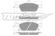 TX 18-39 Sada brzdových destiček, kotoučová brzda TOMEX Brakes