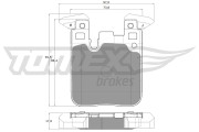 TX 18-47 Sada brzdových destiček, kotoučová brzda TOMEX Brakes