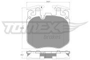 TX 18-50 Sada brzdových destiček, kotoučová brzda TOMEX Brakes