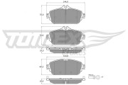 TX 18-74 Sada brzdových destiček, kotoučová brzda TOMEX Brakes