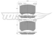 TX 18-77 Sada brzdových destiček, kotoučová brzda TOMEX Brakes