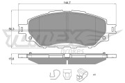 TX 19-06 Sada brzdových destiček, kotoučová brzda TOMEX Brakes