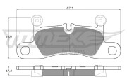 TX 19-26 Sada brzdových destiček, kotoučová brzda TOMEX Brakes