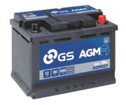 AGM027 GS startovací baterie 60Ah - pravá (řada AGM Start Stop Plus) | AGM027 GS