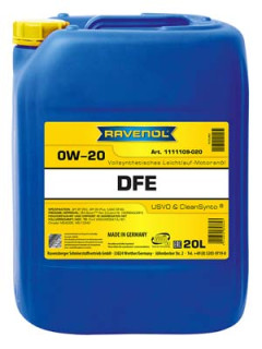 1111109-020-01-999 RAVENOL motorový olej DFE SAE 0W-20 - 20 litrů | 1111109-020-01-999 RAVENOL